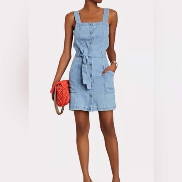 Rails Dresses & Skirts - Rails Anita Denim Mini Dress Ocean Wash Button Front Sleeveless Medium